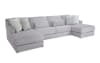 Gray 3 Piece Dual Chaise Sectional