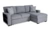Gray 2 Piece Right Arm Facing Pop-Up Sleeper Chaise Sectional