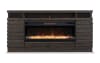 Gray Fully Assembled Electric Fireplace and TV Stand