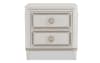 White 2 drawer nightstand.