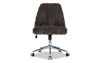 brown office chair with wheels