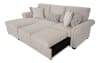 Beige 2 Piece Left Arm Facing Pop-Up Sleeper Chaise Sectional