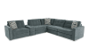 Spa Blue 6 Piece Modular Sectional with Storage Ottoman