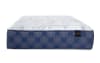 White tufted top with blue sides mattress