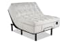 White plush pillow top mattress on a adjustable base