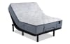 White top tufted mattress on adjsutable base