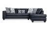 Black 2 piece chaise sectional