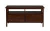 Brown storage TV stand.