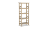 Gray 4 shelf bookcase.