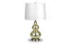 Gold mercury glass table lamp.