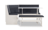 Charcoal Upholstered Dining Nook Set with Bench
