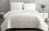 White striped comforter set