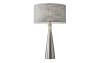 Brushed steel table lamp