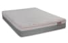 White tufted top with gray bottom mattress