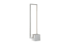 Sliver LED rectangular table lamp.