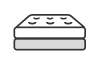 Illustration of a mattress and foundation