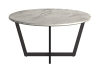 Round white marble top coffee table