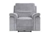 Gray swivel recliner