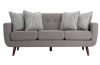 Gray sofa with accent pillows