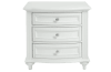 White 3 drawer nightstand.