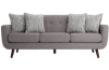 Gray sofa with accent pillows