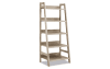Gray 5 shelf bookcase.