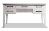 White 3 drawer desk with USB port.