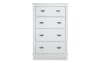 White 5 drawer chest.