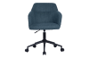 Teal office chair with casters