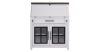 White drop lid desk with drawer