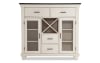 White & Espresso 4 Drawer Server