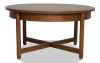 Brown round coffee table