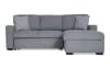 Gray sectional with chofa and throw pillows