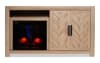 Brown Electric Fireplace and TV Stand