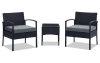 3 piece Gray wicker outdoor conversation set