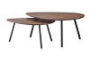 Brown nesting coffee tables