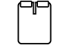 Digital icon of a white bathroom scale with a black outline, featuring a rectangular display and a central dial, symbolizing weight measurement.