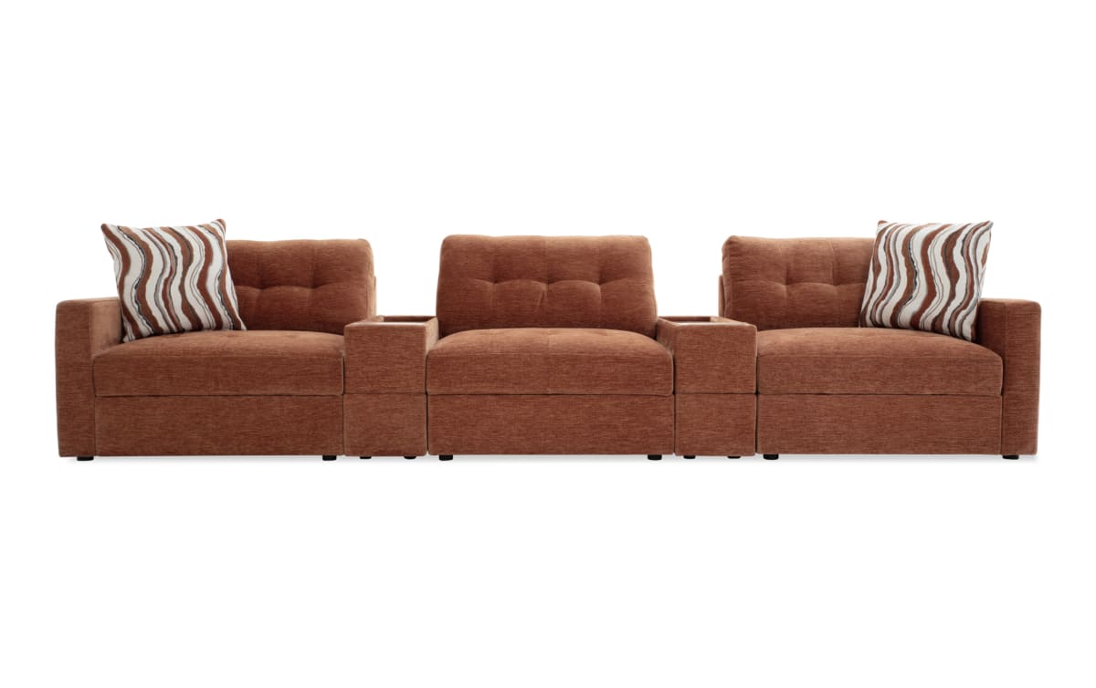 Modular Bob® Spice 147'' 5 Piece Storage Sofa with 2 Consoles, 1 ...