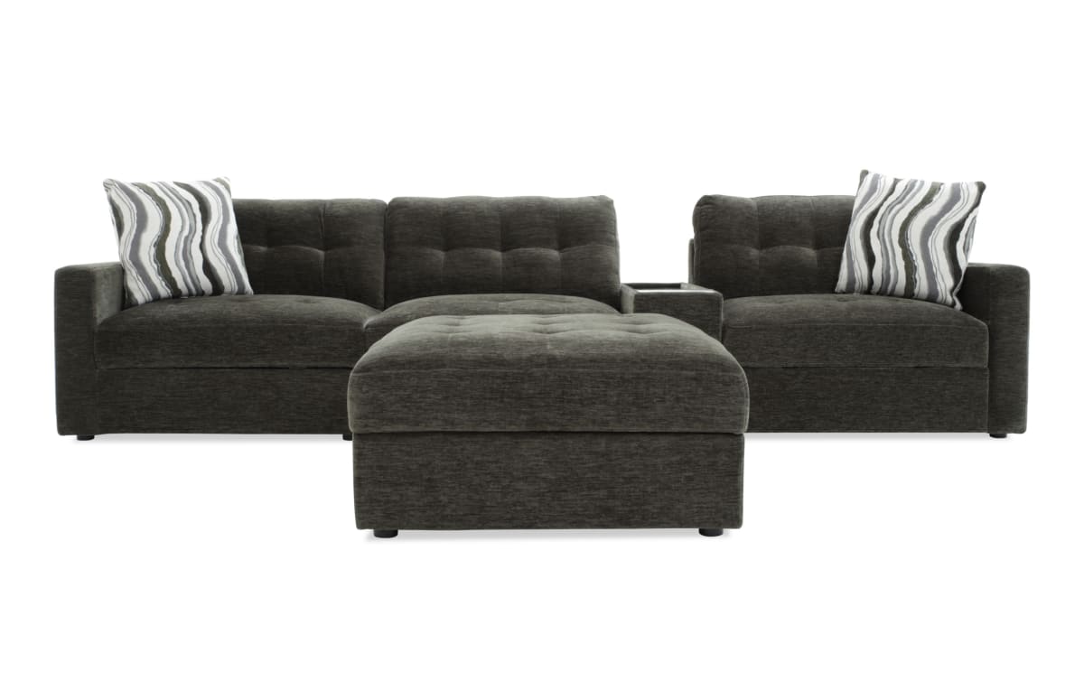 Modular Bob® Forest 135'' 5 Piece Storage Sofa with 1 Armless Storage ...