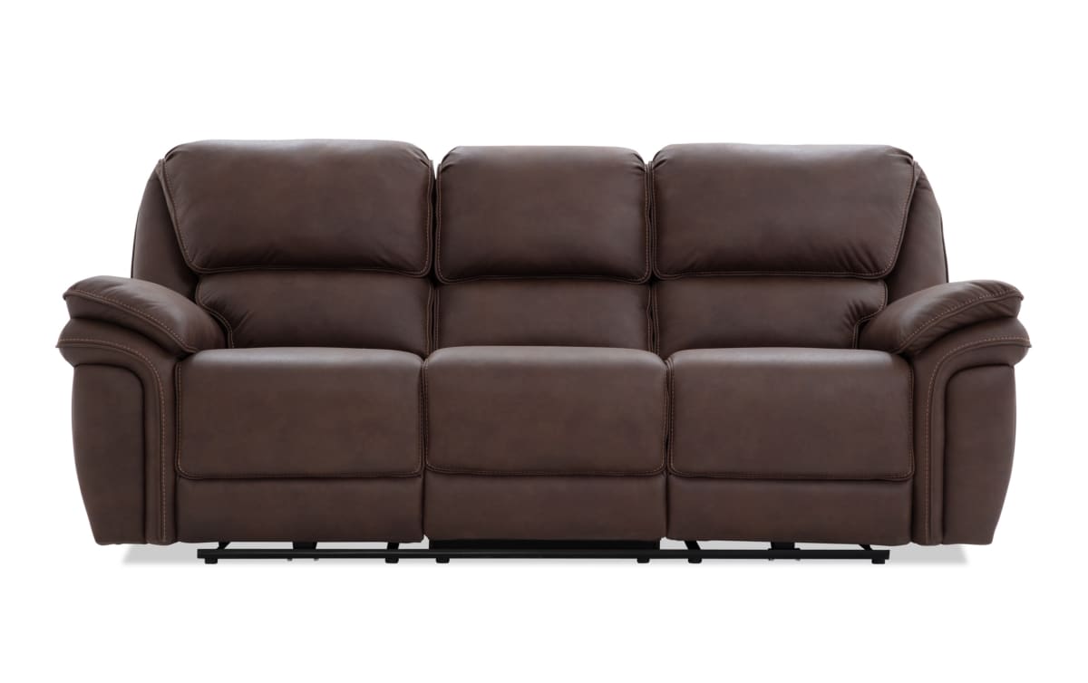 Jasper Chocolate 89'' Power Reclining Sofa with USB Port | Bob's ...