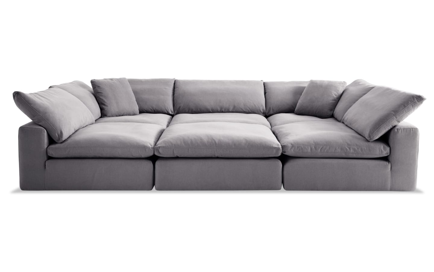 Dream Gray 131'' 6 Piece Modular Sectional with 2 Corners Dream Gray 131'' 6 Piece Modular Sectional with 2 Corners