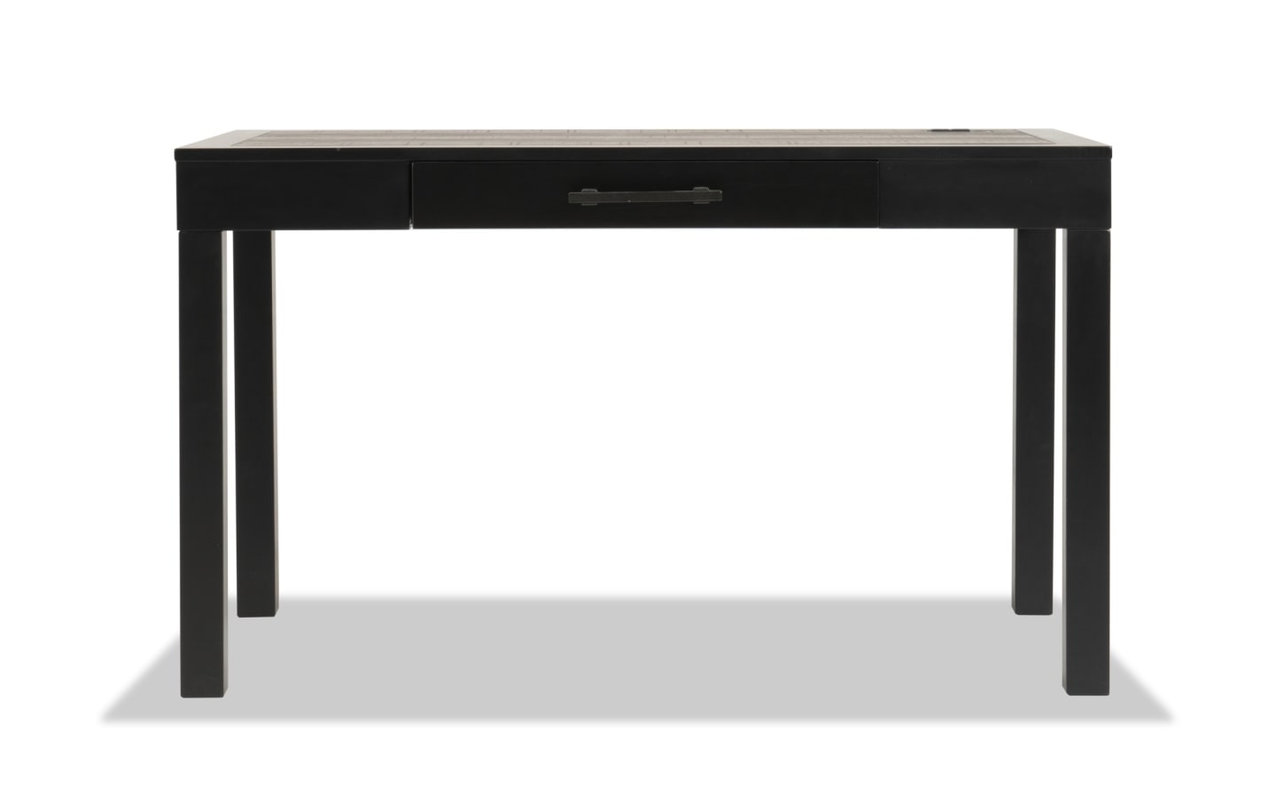 Fusion Black & Gray Desk with Drawer | Bob's Discount