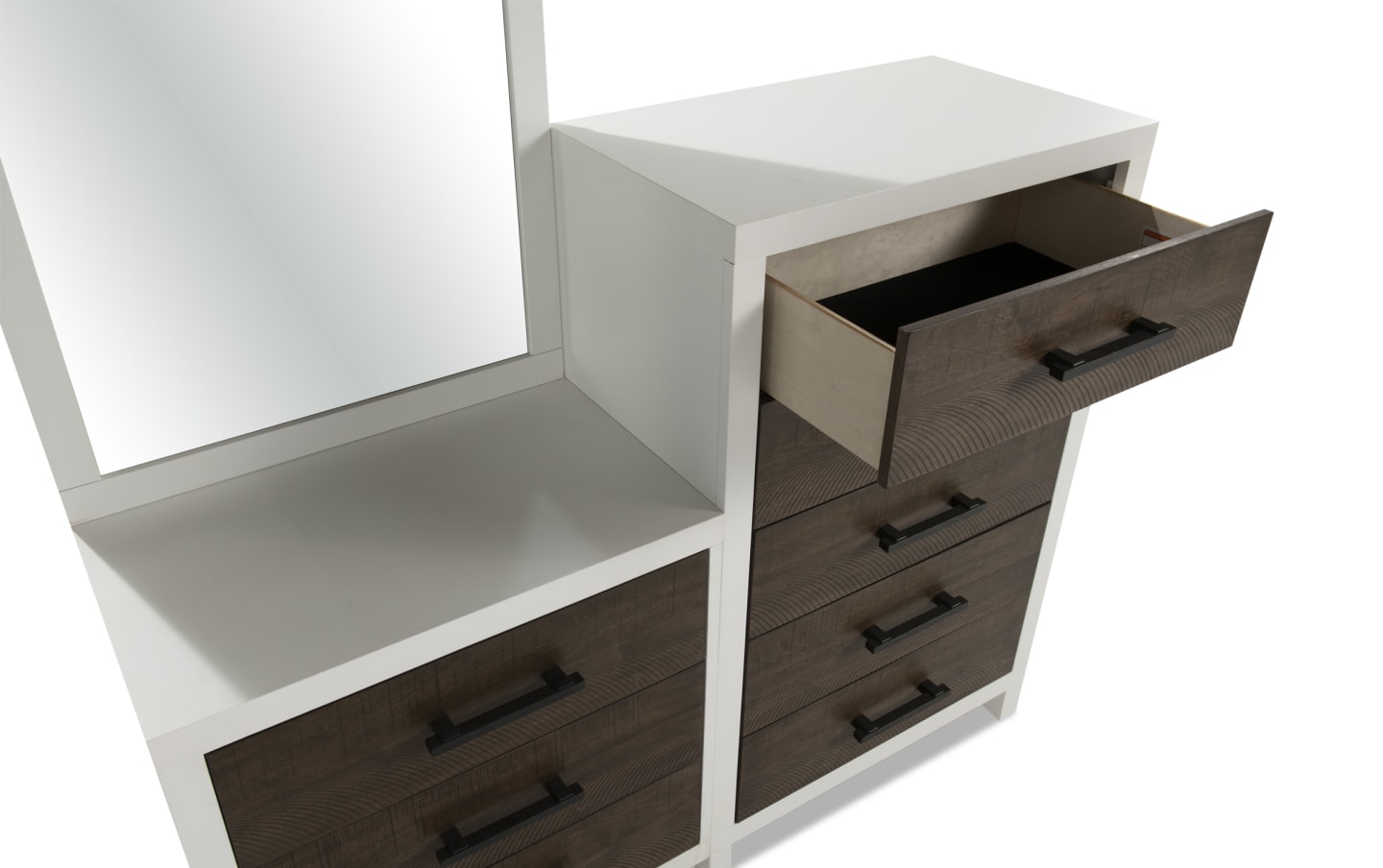 Fusion White & Brown 8 Drawer Chesser | Bob's Discount Fusion White & Brown 8 Drawer Chesser | Bob's Discount