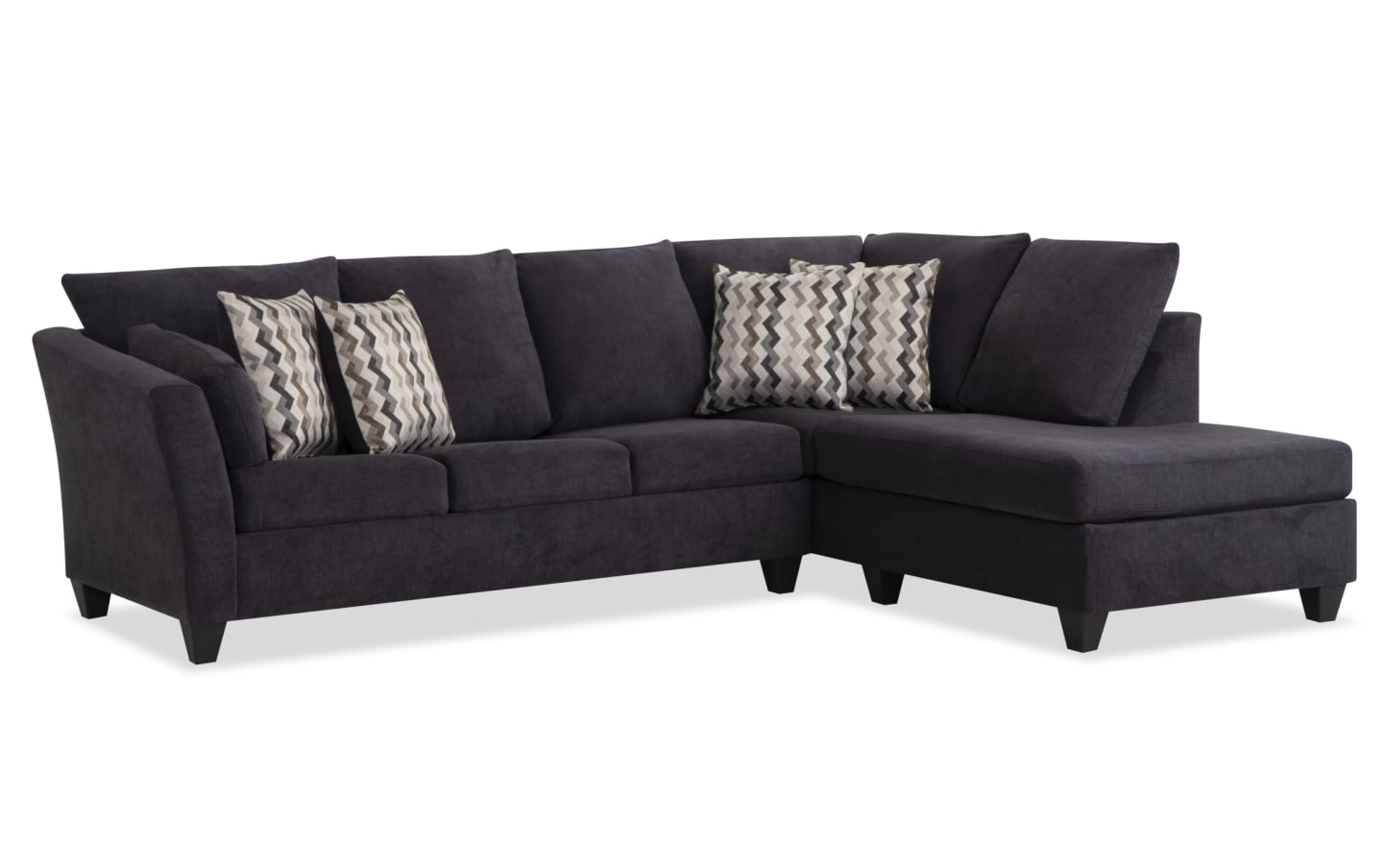 Virgo Charcoal 119'' 2 Piece Right Arm Facing Chaise Virgo Charcoal 119'' 2 Piece Right Arm Facing Chaise