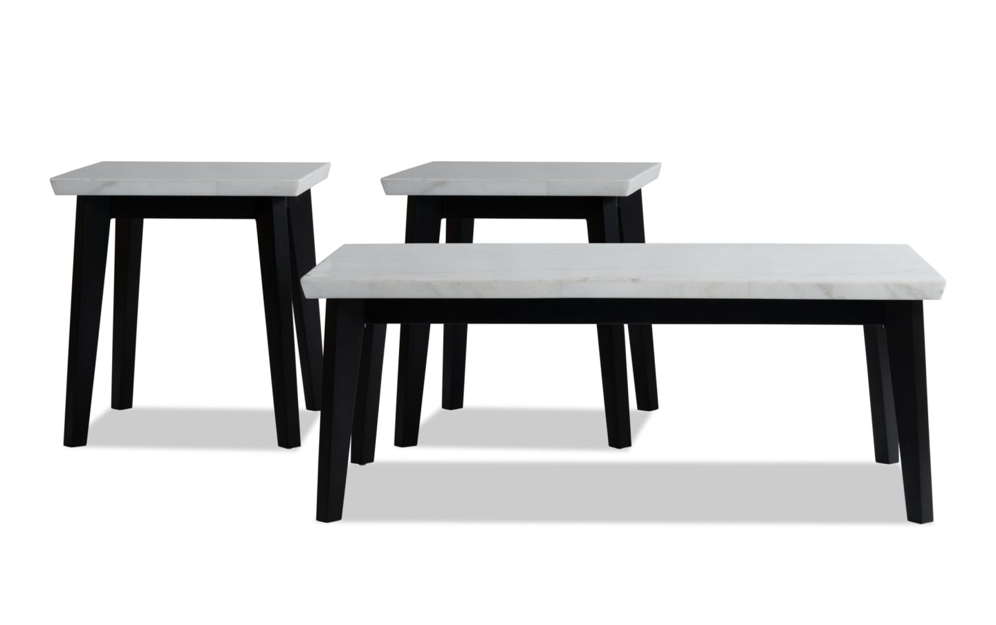 Elm Espresso & Marble Coffee & 2 End Table Set | Bob's