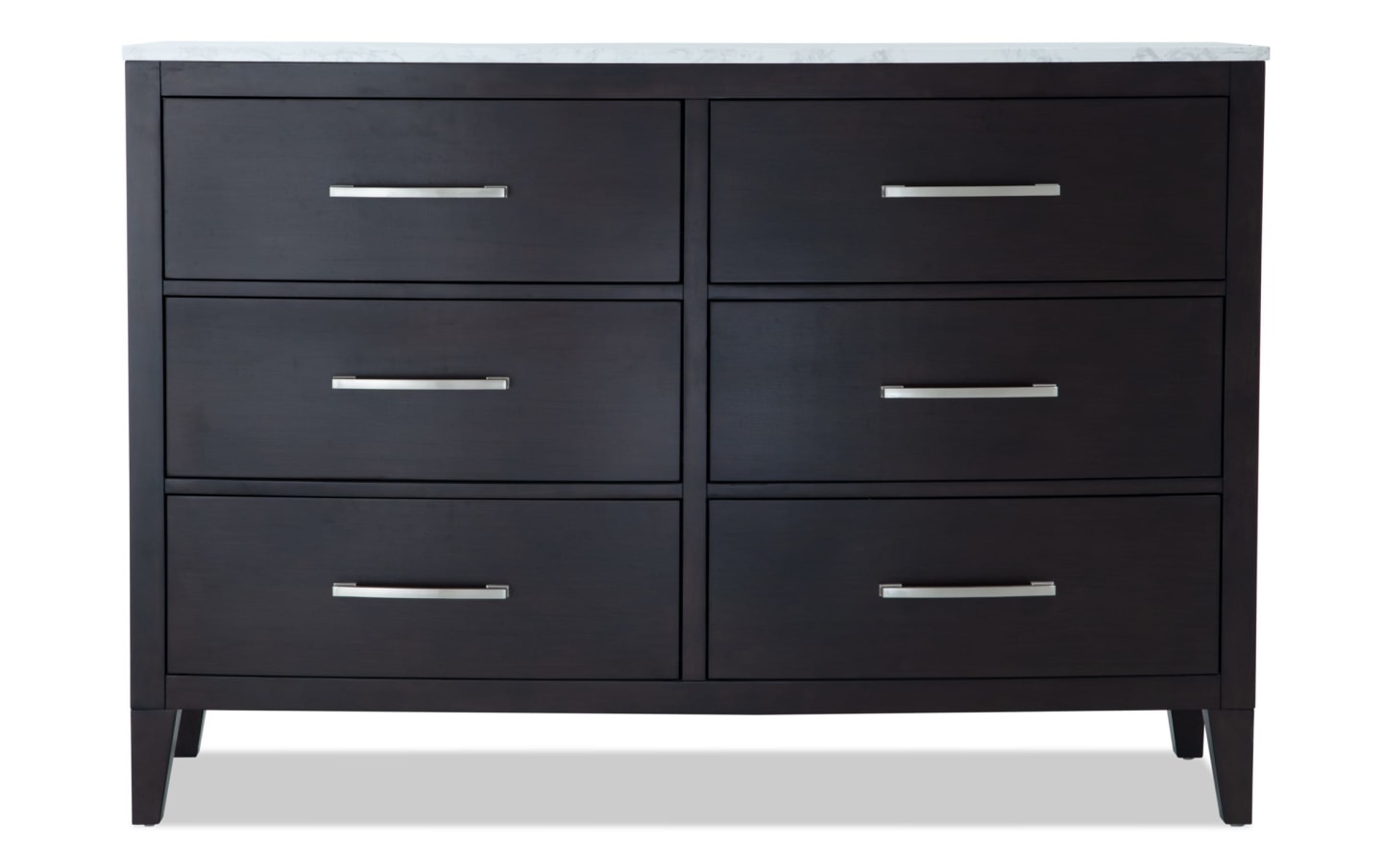 Capri Espresso & White 6 Drawer Dresser | Bob's Discount