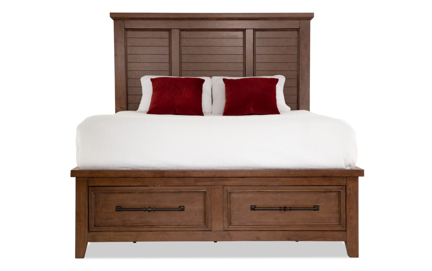 Brooks Queen Cherry Platform Storage Bed | Bob's Discount