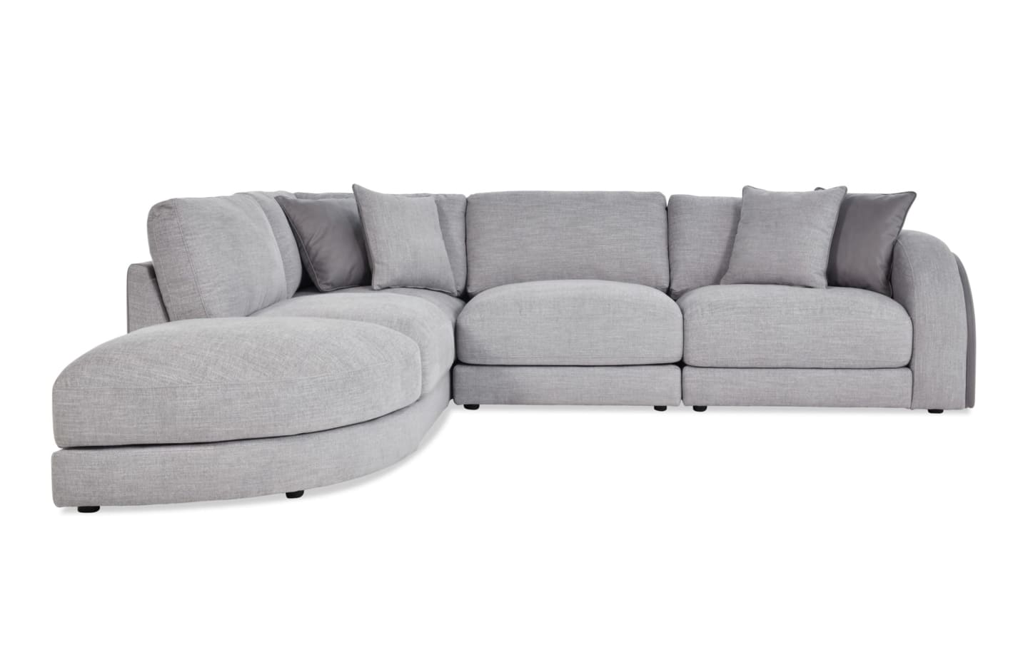 Gravity Gray 121'' 5 Piece Left Arm Facing Modular Sectional Gravity Gray 121'' 5 Piece Left Arm Facing Modular Sectional
