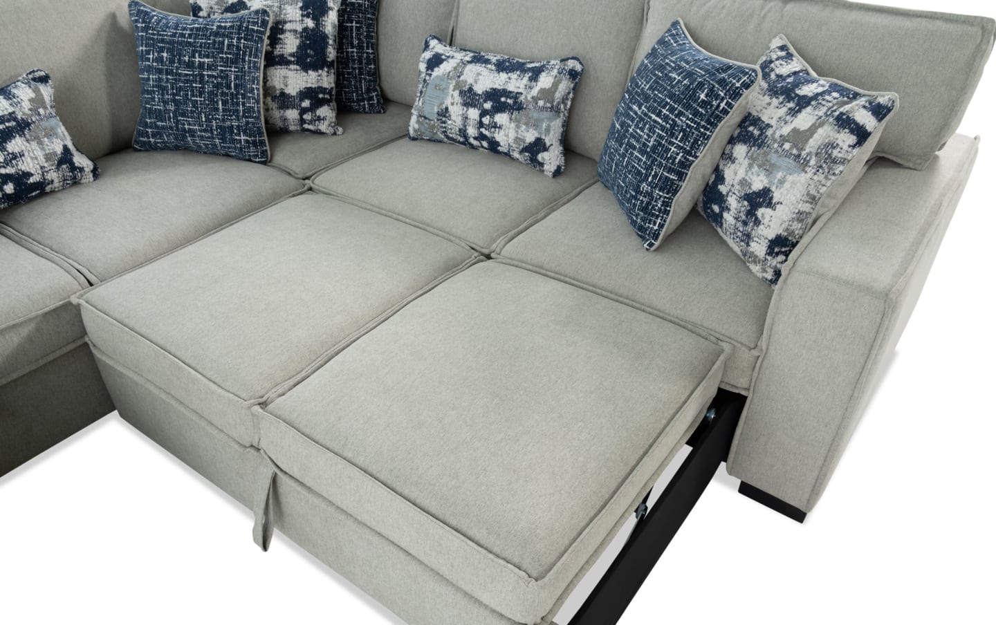 Playmax Gray 124'' 4 Piece Left Arm Facing Pop-Up Sleeper Playmax Gray 124'' 4 Piece Left Arm Facing Pop-Up Sleeper