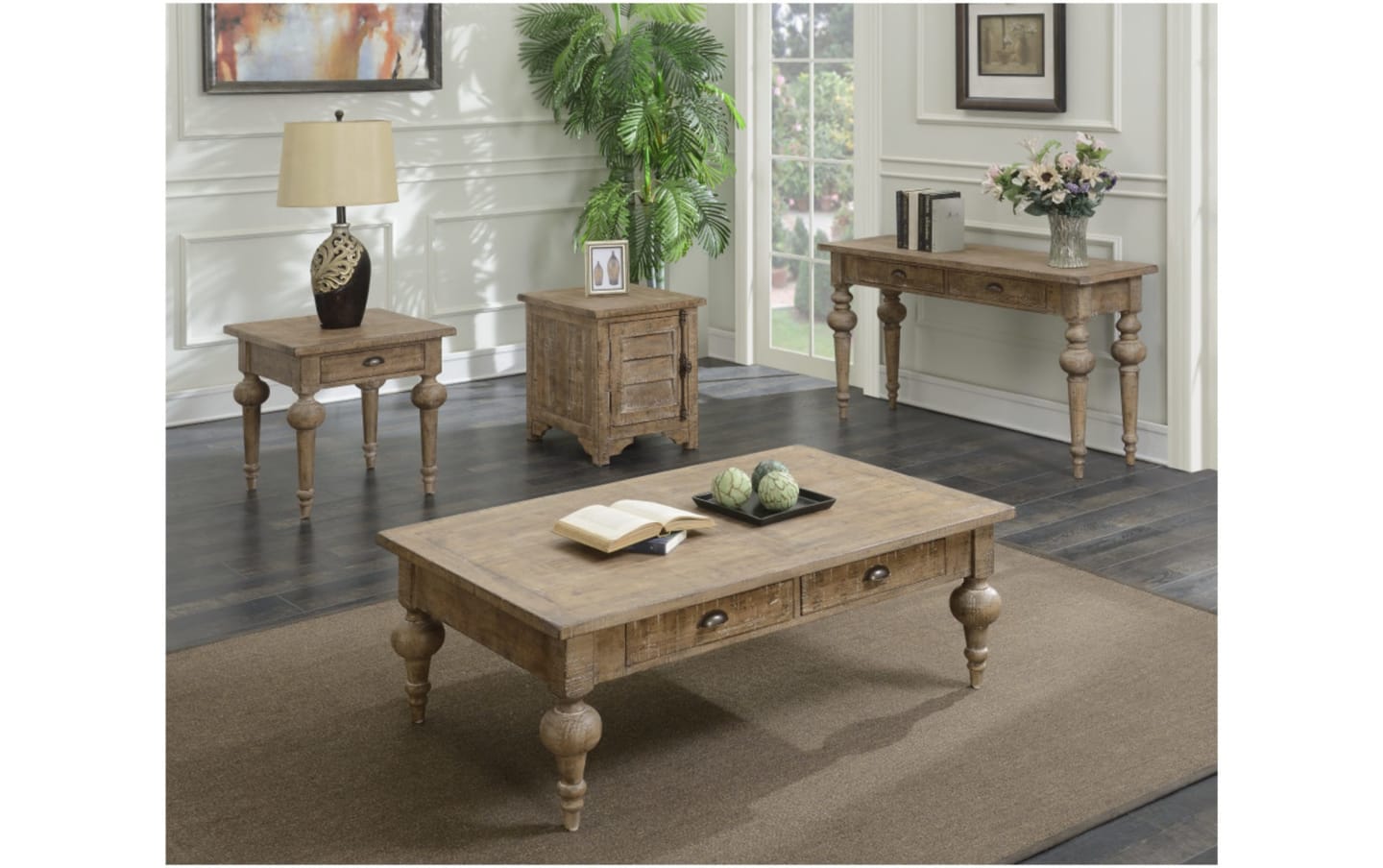 Cottage Chic Light Brown Solid Wood Storage End Table Cottage Chic Light Brown Solid Wood Storage End Table